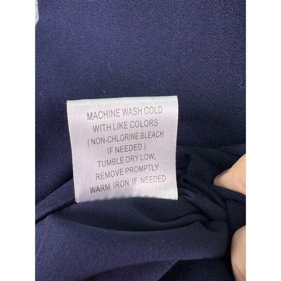 Sweet Salt Navy Pencil Midi Skirt Size 10 Modest Fit Back Vent Fully Lined - Picture 10 of 10